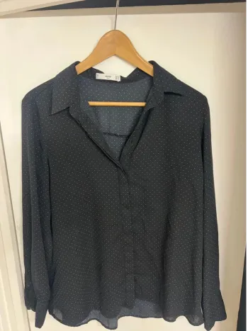 Chemisier à pois parisien chic - mango -- taille m - neuf