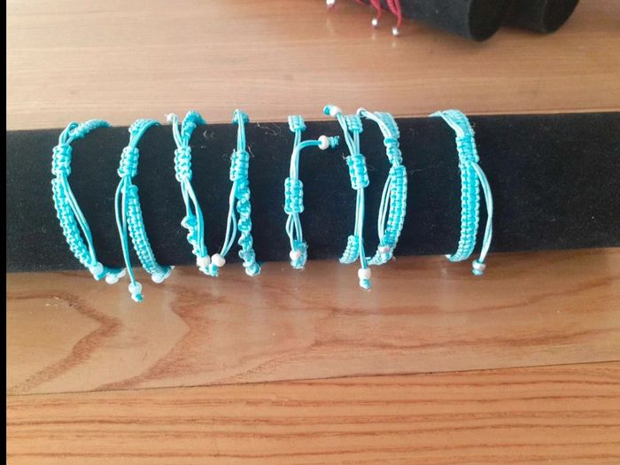 Bracelets  macramé  bleu - photo numéro 4