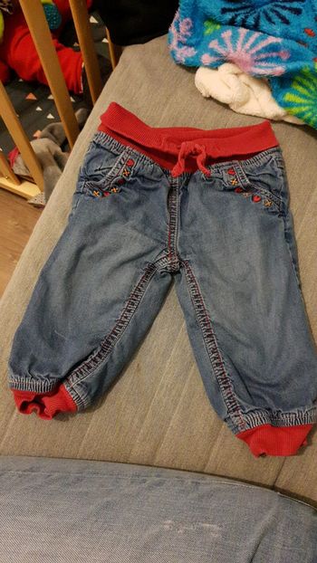 Pantalon toile aspect jean