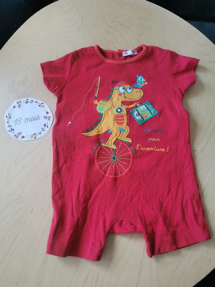 Pyjama d'été rouge bébé garçon 18mois dpam Du Pareil Au Même