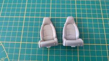 Lot x2 sièges avant pièce détachée miniature Bburago burago Porsche 911 Carrera 1993 rouge 1/18 1/18