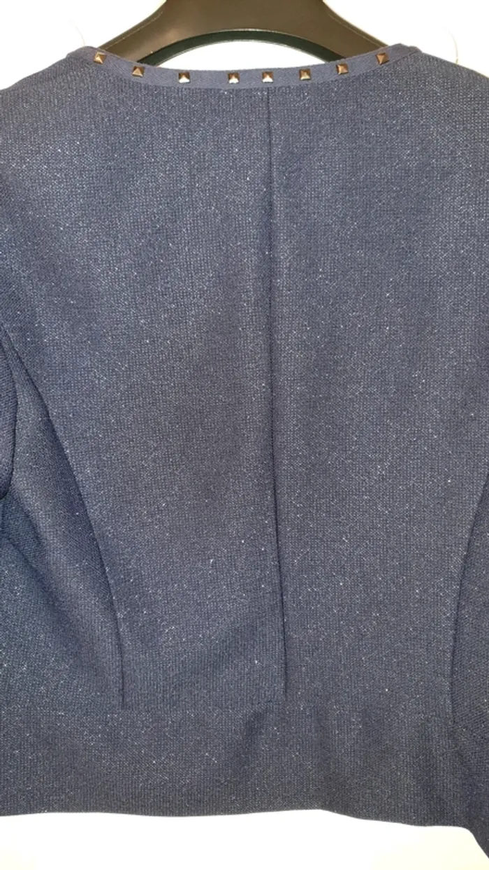 Blazer chic marine pailleté - photo numéro 3