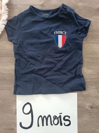 🌞 t-shirt France Kiabi 9 mois