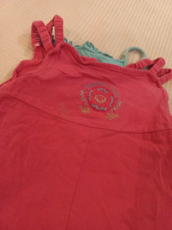 Lot 2 combishorts été coton ou pyjama 12 a 18 mois - photo numéro 4