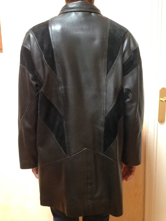 Manteau en cuir véritable agneau et daim - photo numéro 3