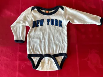 Body bébé garçons style baseball NY - 12 mois