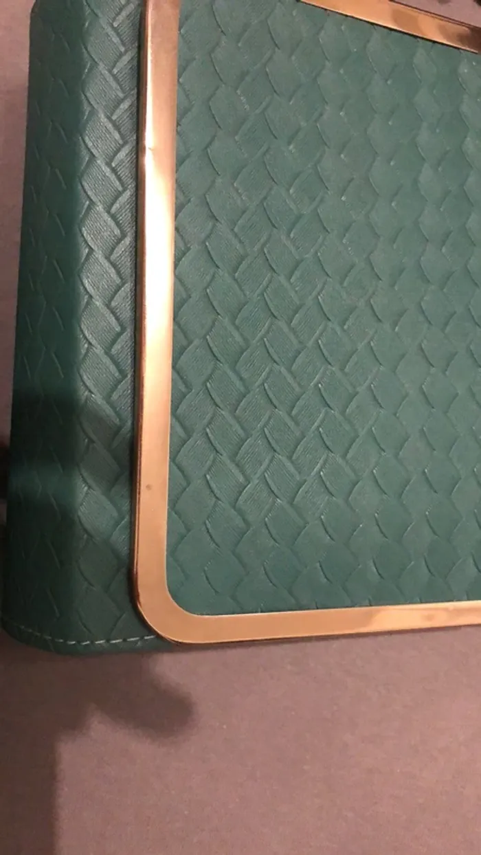 Sac bandoulière vert et doré - photo numéro 5