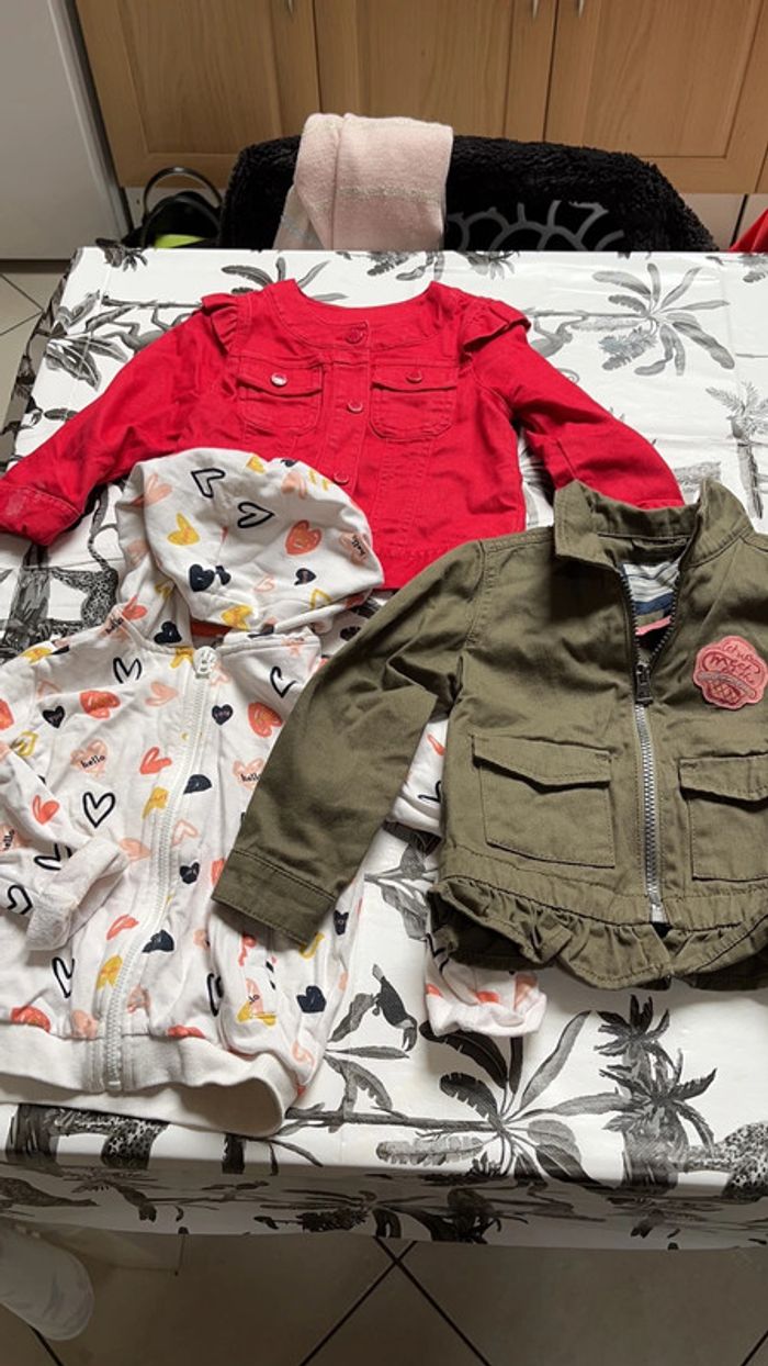 Lot de 3 vestes 1 an à 2 ans fille