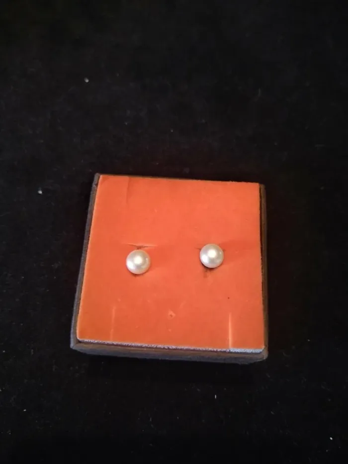 Bijoux Boucles d'oreilles Perles Blanches