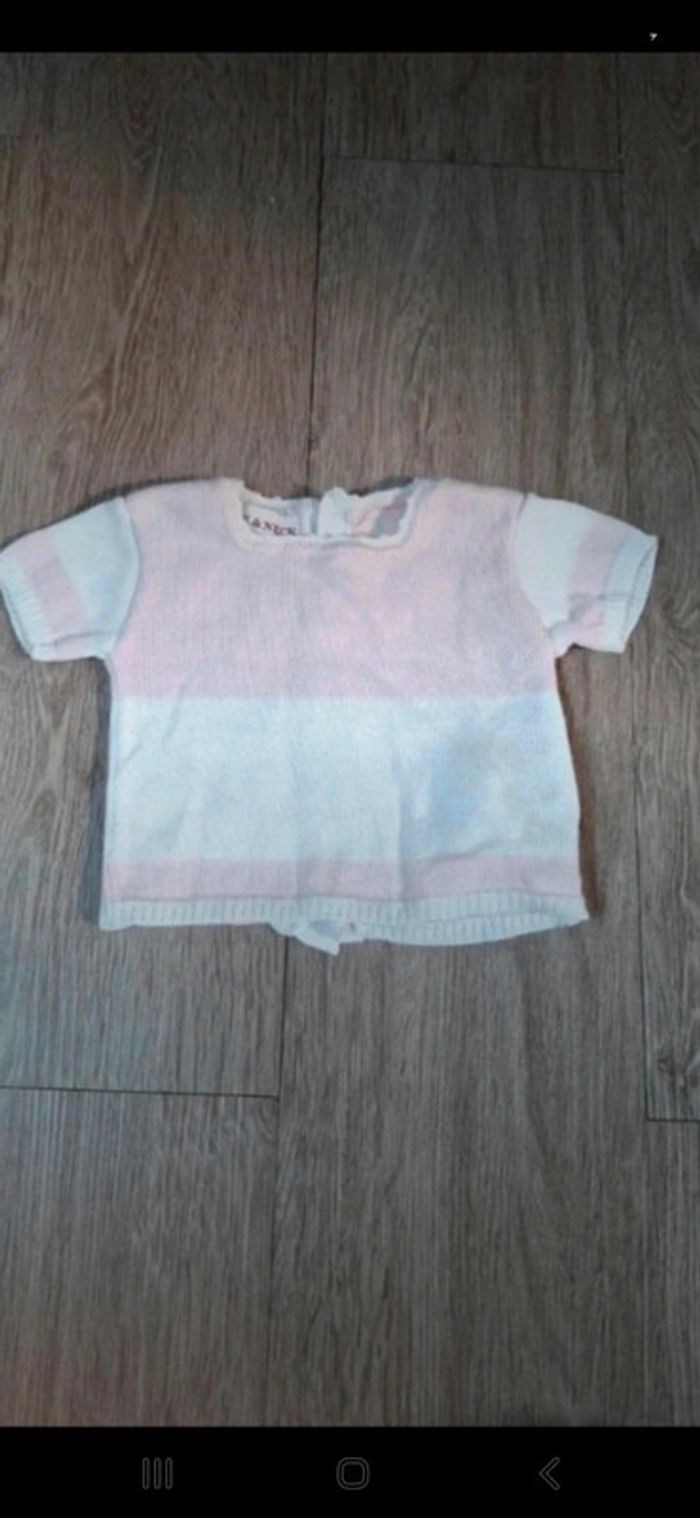 Pull fin manches courtes Neck & Neck 6mois 62-68cm 👻