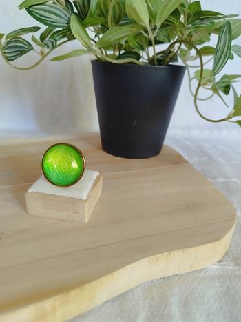 bague ajustable verte