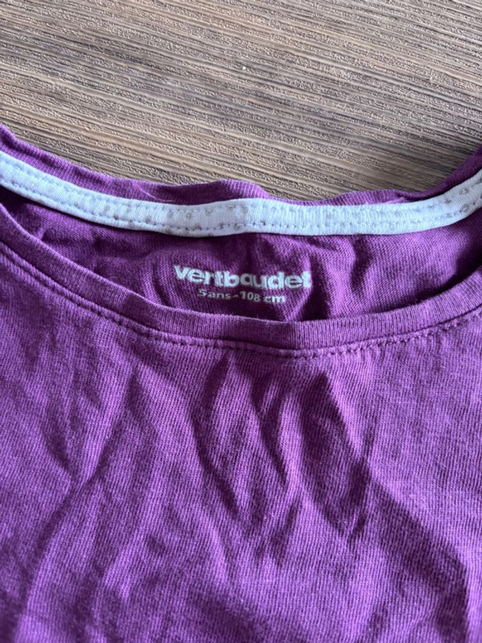 Lot de 2 tee shirt Vertbaudet 5 ans (108 cm) - photo numéro 2