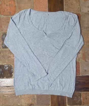 Pull fin gris