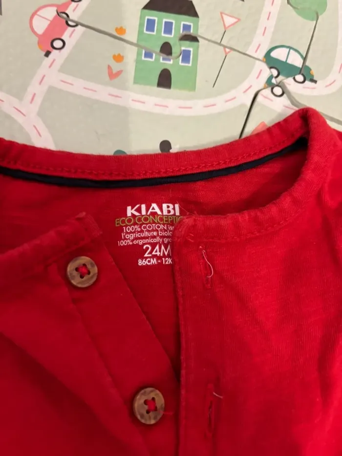 Ensemble salopette et t shirt Kiabi 24 mois - photo numéro 2