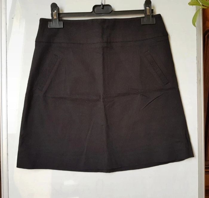 Jupe droite noire T.36 Femme