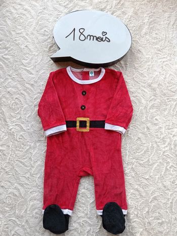 Pyjama grenouillère velours Garçon 18 mois déguisement père noël Tex