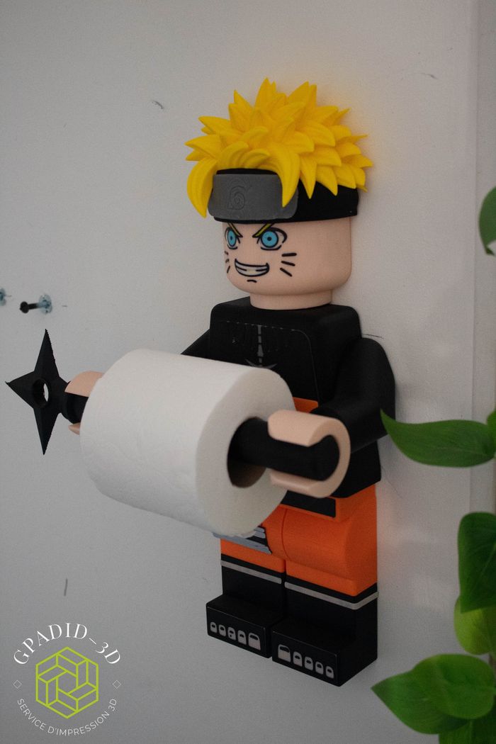Dévidoir de papier toilette ou simple décoration murale dans un style lego naruto - photo numéro 5