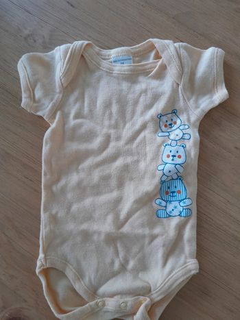 Body jaune mixte été manches courtes 3m