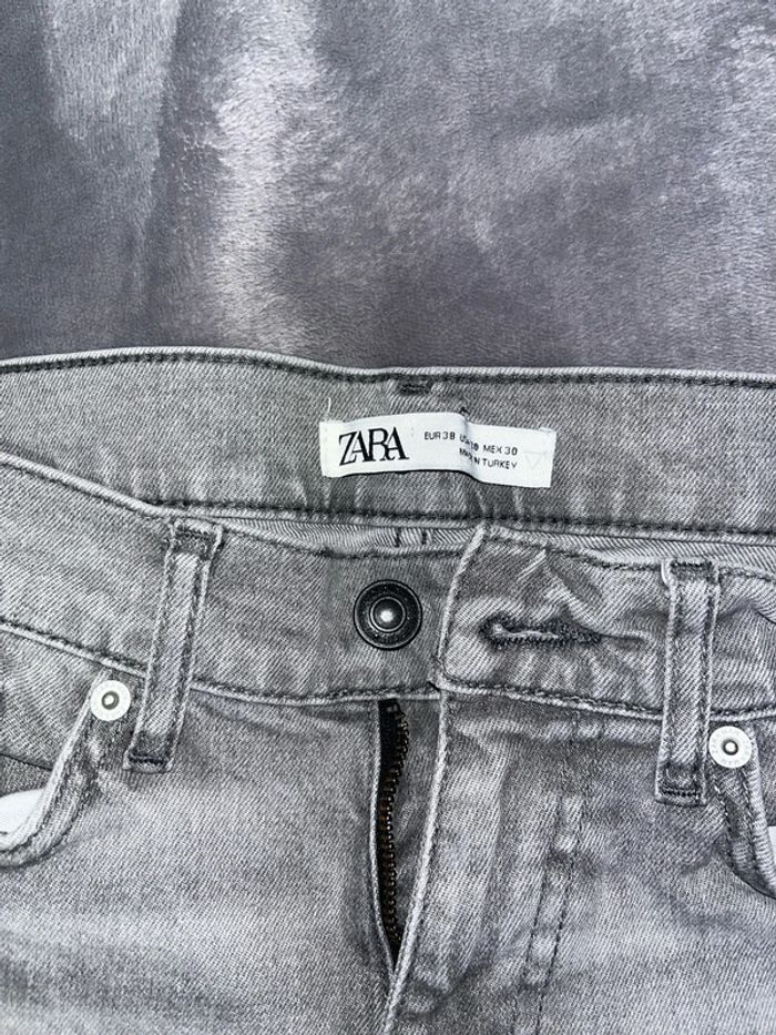 Jeans slim gris homme Zara S - photo numéro 3