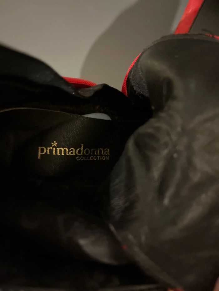 Magnifique bottines Primadonna rouge diabolique à lacets et fermeture éclair pointure 38 - photo numéro 8