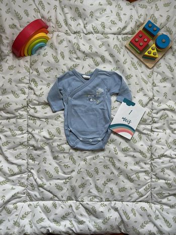 body manches longues bleu absorba ouverture devant 1 mois