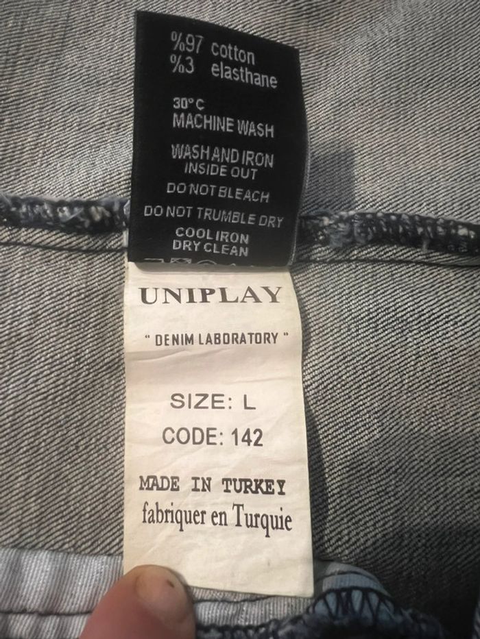 Veste en jean uniplay taille L en parfait état - photo numéro 6