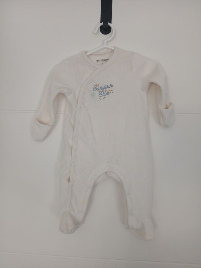 Pyjama velours 3 mois orchestra