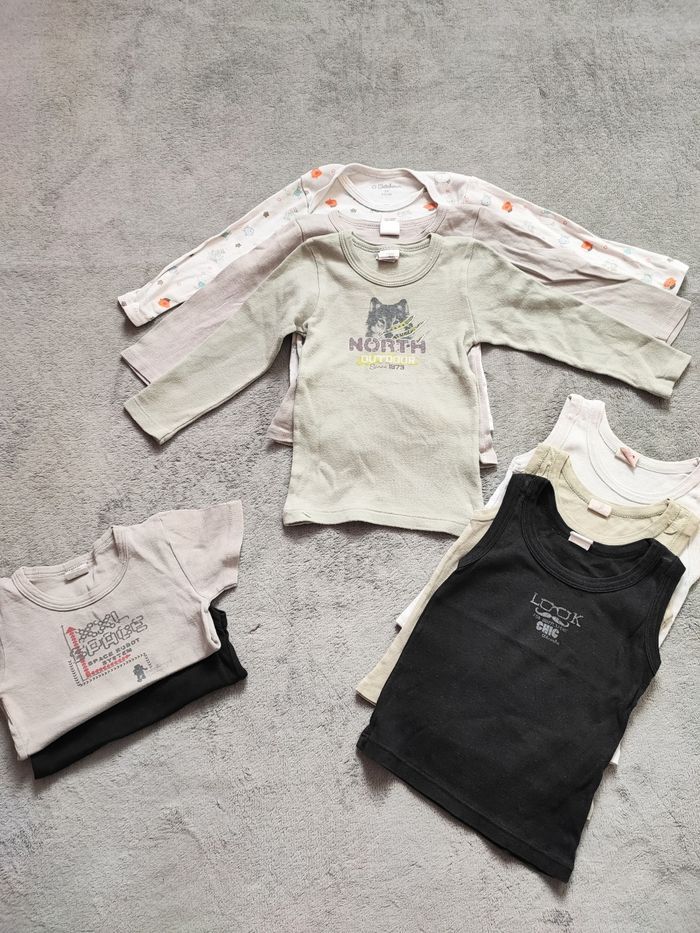 Lot de 3 sous pull + 3 marcel+ 2 offert 3 ans