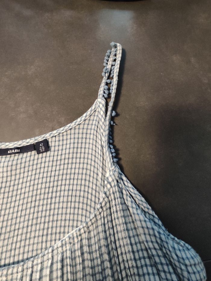 Débardeur Kiabi bleu et blanc – Taille 42 – Bon état - photo numéro 4