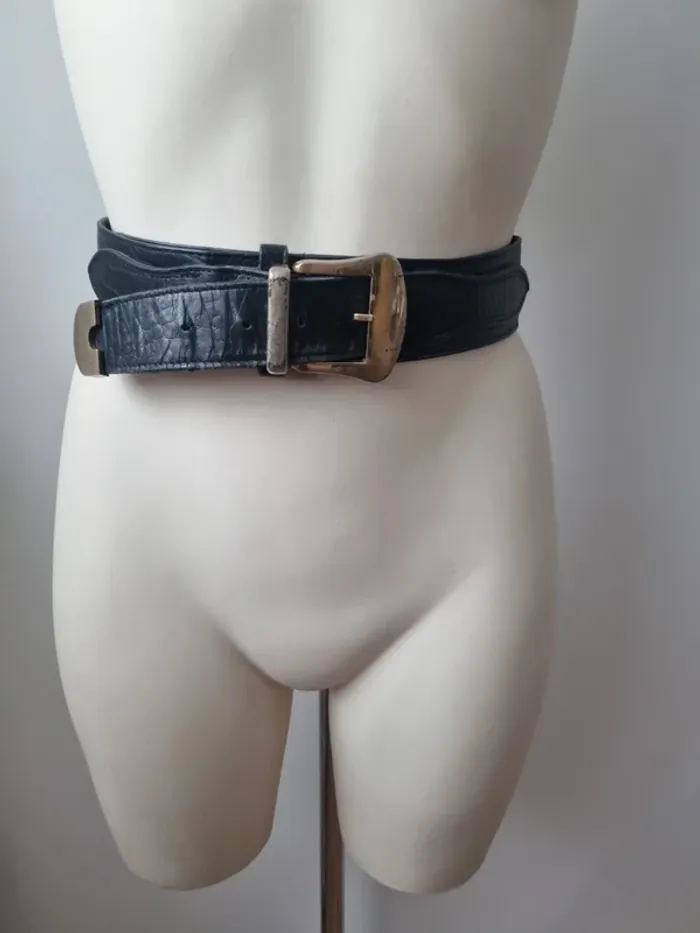 Ceinture noir vintage - photo numéro 5