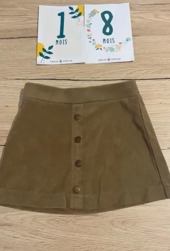 Jupe velours marron gémo 18 mois comme neuve