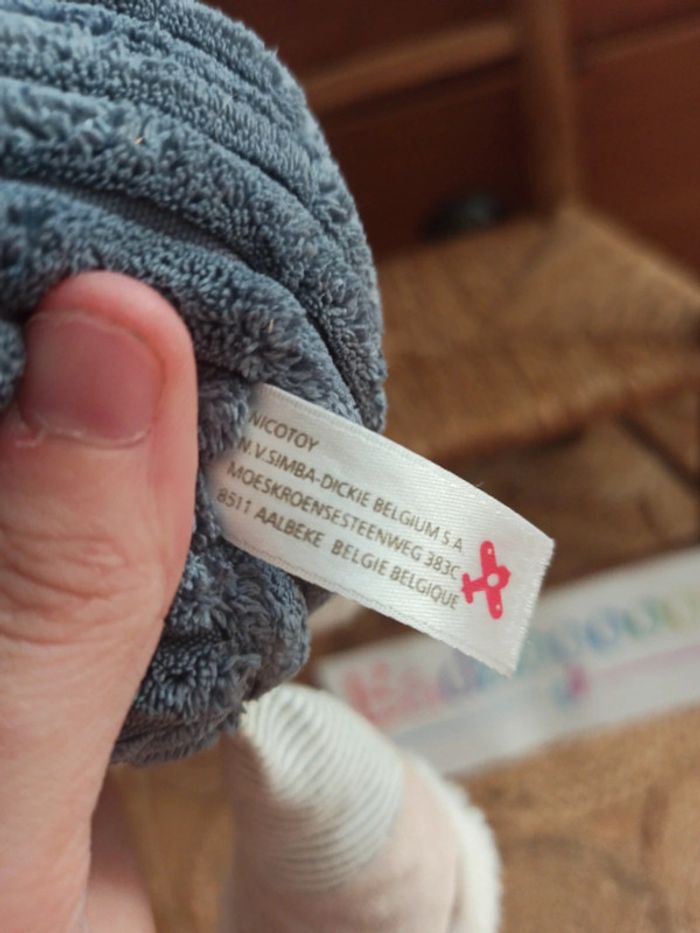 peluche lapin nicotoy velours tbe - photo numéro 4