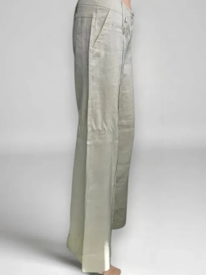 Pantalon neuf Agathe Velmont coupe flare jambe large ,taille basse ,100 % lin - photo numéro 6