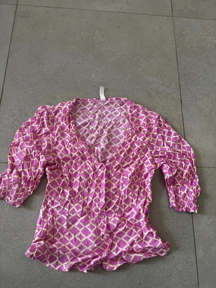 Haut rose Mango, taille S, très bon état