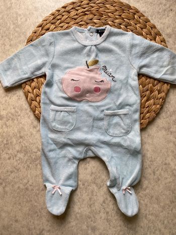 Pyjama grenouillère pomme Kiabi