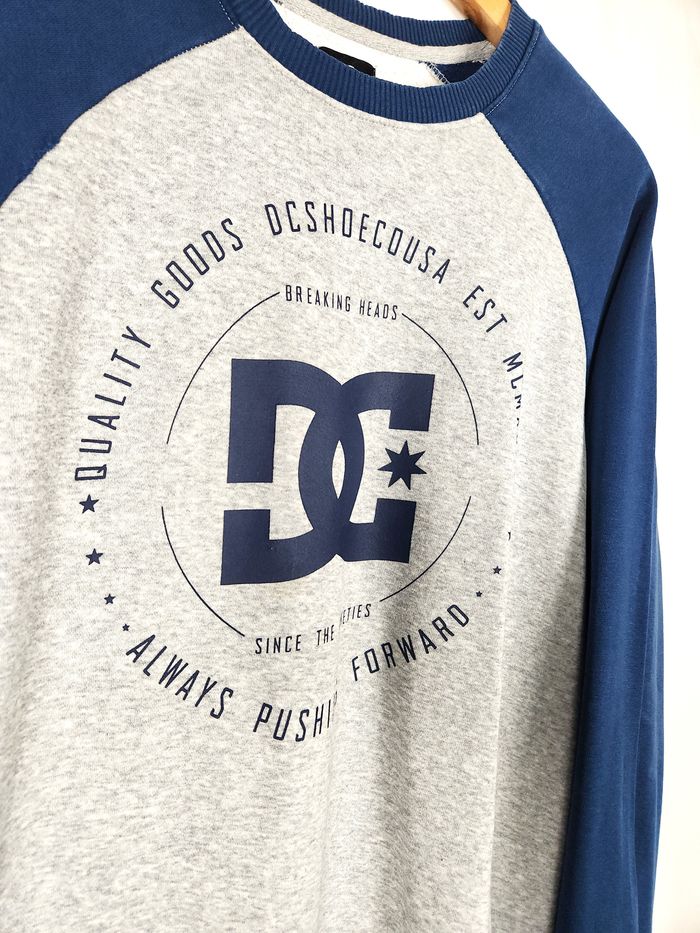 Sweat Crew Neck DC SHOES Bleu Marine/Gris - Taille M - photo numéro 2