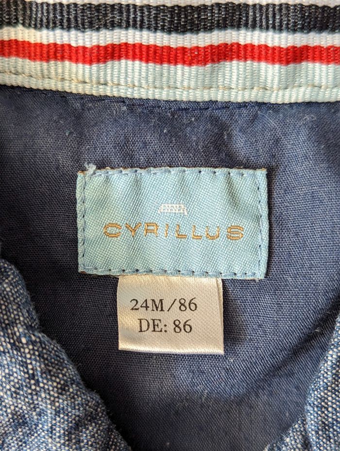 Veste en jean bleu 100% coton Cyrillus - Taille 24 mois - photo numéro 3