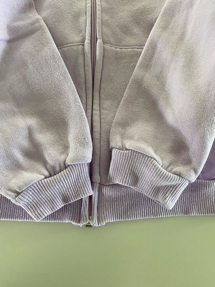 Gilet zip capuche parme 10 ans - photo numéro 4