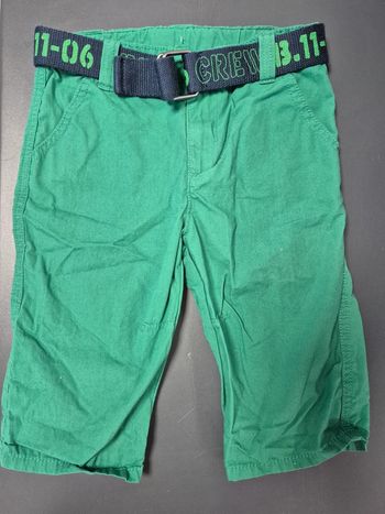 Short garçon taille 5 ans vert