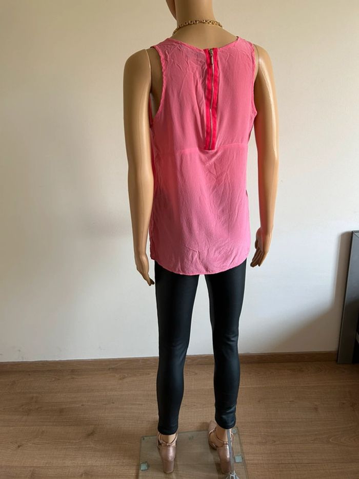 Top rose sans manches Caroll taille 36 jamais porté - photo numéro 10