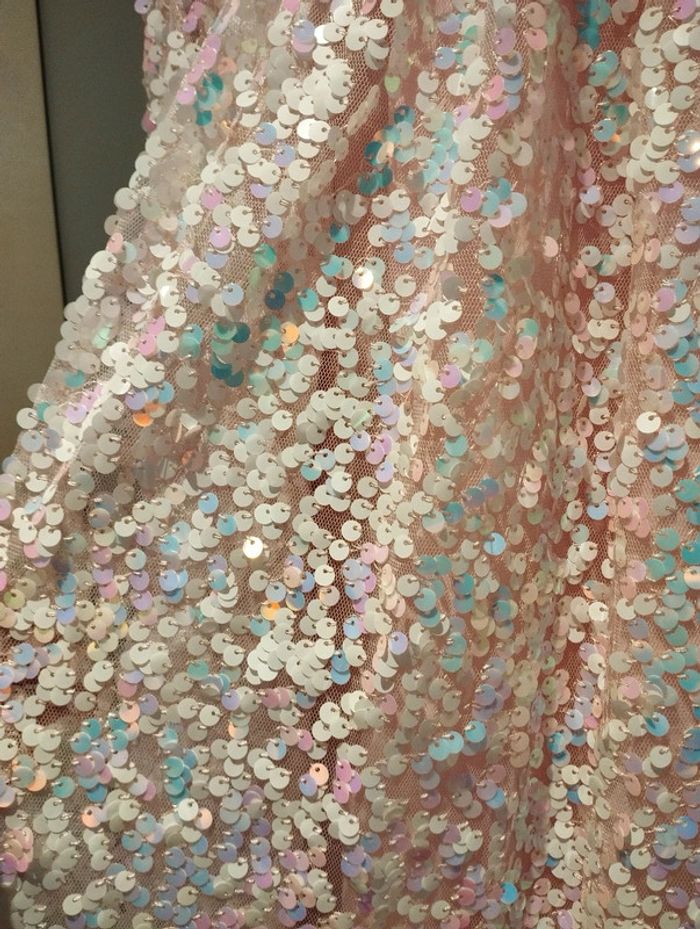 Magnifique robe a sequins Vertbaudet taille 12 ans neuve avec étiquette - photo numéro 3