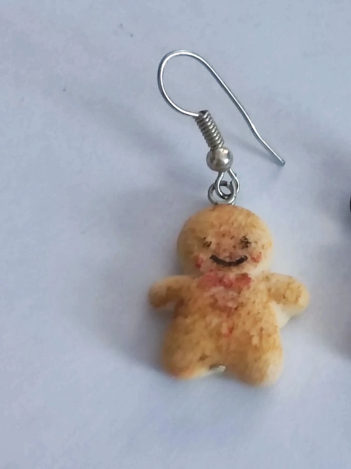 Boucles d'oreilles biscuit - photo numéro 4