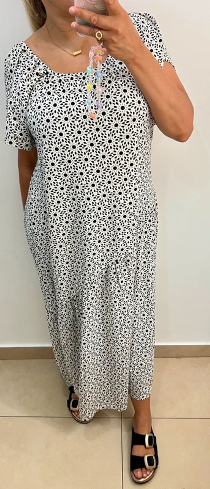 🖤Robe ample longue imprimée Taille M - photo numéro 3