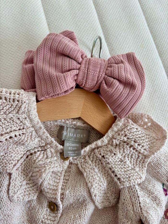 Gilet cardigan en maille tricot avec bandeau - photo numéro 3