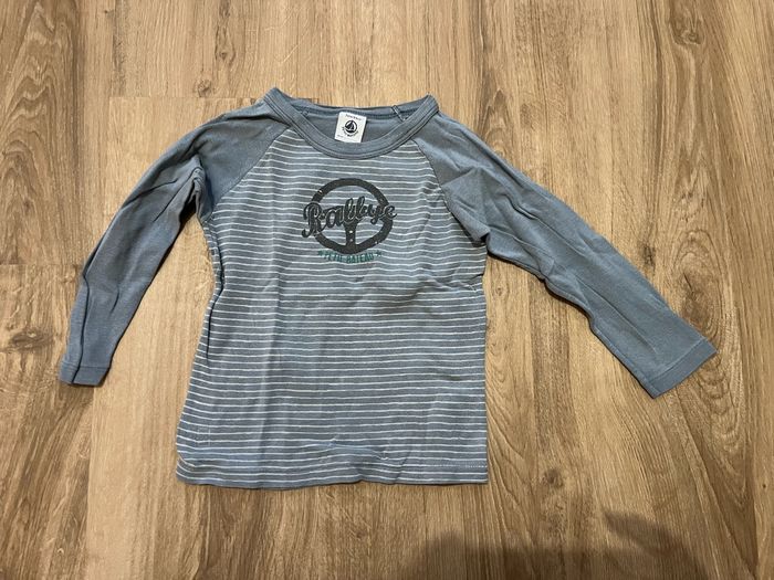 T shirt manches longues gris Petit Bateau enfant 3 ans très bon état