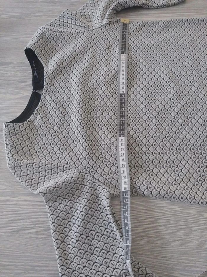 Robe manches 3quart linu grise taille 36 - photo numéro 4