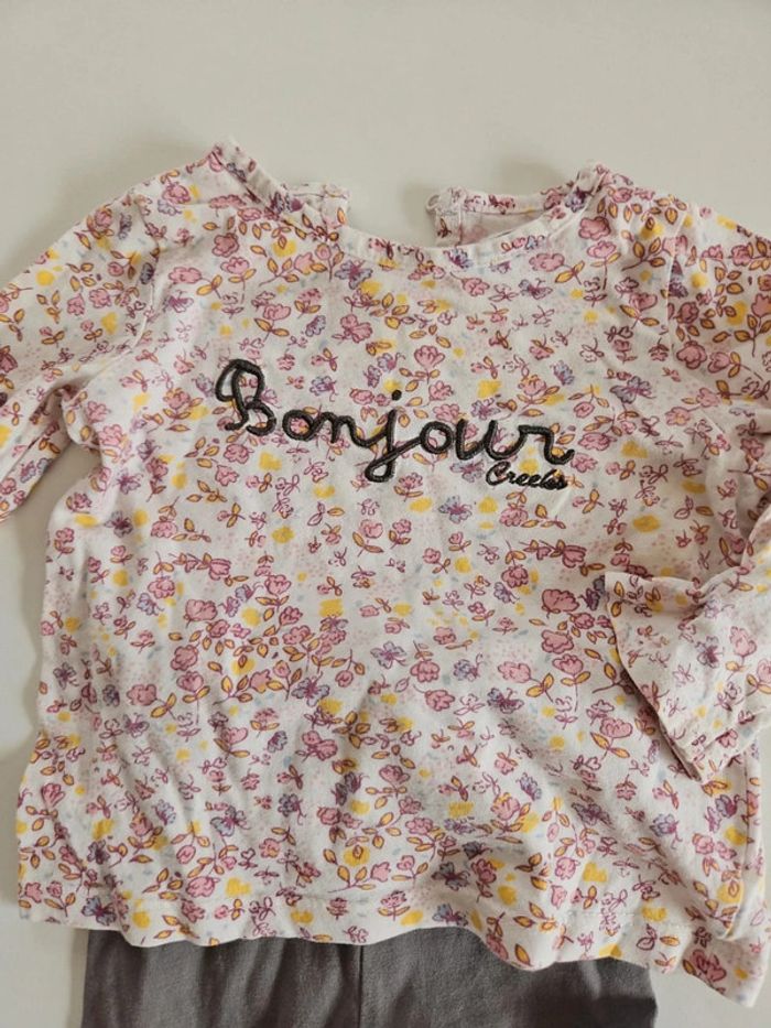 ensemble fille 6 mois legging + haut style liberty - photo numéro 2