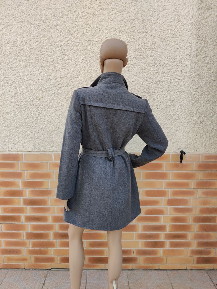 Trench femme laine gris vintage taille S/M - photo numéro 6