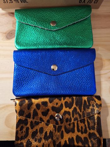 Trio de portemonnaie maxi cuir 