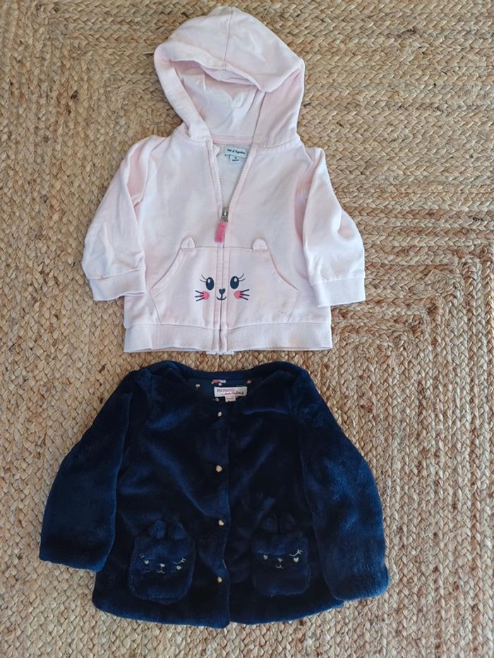 Lot de 2 vestes 1 toute douce reversible